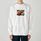 iikyanの恐竜㉓ Heavyweight Crew Neck Sweatshirt