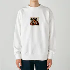 sa_ttyonnのにんじんを持つ パグ Heavyweight Crew Neck Sweatshirt