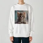 アルタイルの可愛い仔猫のイラストグッズ Heavyweight Crew Neck Sweatshirt