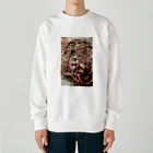 Happy gemsの凛々しいポメラニアン Heavyweight Crew Neck Sweatshirt