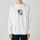 moribouの髪をかき上げる女性アートグッズ Heavyweight Crew Neck Sweatshirt