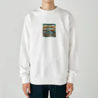 akarityanのstop　地球温暖化 Heavyweight Crew Neck Sweatshirt