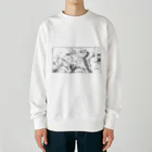 ザビエラー長谷川の戦いの後のおじさん Heavyweight Crew Neck Sweatshirt