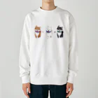 リキの3色柴犬 Heavyweight Crew Neck Sweatshirt