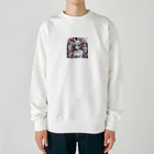 もふもふの美少女リーダーグッズ Heavyweight Crew Neck Sweatshirt