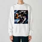 宇宙開発デザイン科の酒飲みアストロノーツ Heavyweight Crew Neck Sweatshirt