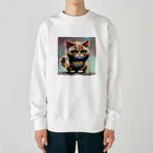 burusukaruの猫のタイガーくん Heavyweight Crew Neck Sweatshirt