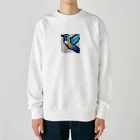 hamusutaroのハチドリピクセルアート Heavyweight Crew Neck Sweatshirt