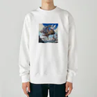 SetsunaAIの空に浮かぶ島のファンタジーグッズ Heavyweight Crew Neck Sweatshirt