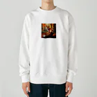 終わらない夢🌈の秋の森のキツネ🦊 Heavyweight Crew Neck Sweatshirt