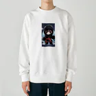 ニンニン忍者パンのとっても小さな忍者さんのキュートなイラスト入り Heavyweight Crew Neck Sweatshirt