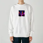 rico_121の雨のネオン街 Heavyweight Crew Neck Sweatshirt