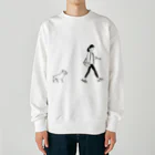 すずきいくやの帰りを待つ犬 Heavyweight Crew Neck Sweatshirt