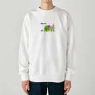 串カツワールドの串カツの妖精クシニョロ（おねがいします） Heavyweight Crew Neck Sweatshirt