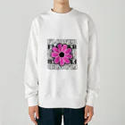 nene-cocoのpink flower  Heavyweight Crew Neck Sweatshirt