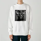 影のアートショップの花の目覚め Heavyweight Crew Neck Sweatshirt