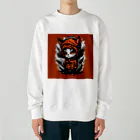 めんぼうさんやのちびネコ Heavyweight Crew Neck Sweatshirt