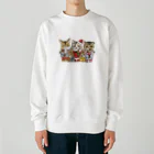 猫のきぬくんのお店のハウルくん一家　クリスマスツアー Heavyweight Crew Neck Sweatshirt