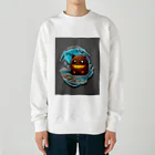 suke-maruruの石焼きいもくん Heavyweight Crew Neck Sweatshirt