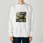 モナカの冒険王カエル Heavyweight Crew Neck Sweatshirt