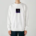 ミネラル太郎のサイケデリックネコ Heavyweight Crew Neck Sweatshirt