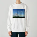 ブルームーンのあおぞらとびわこにいやされます。 Heavyweight Crew Neck Sweatshirt