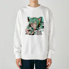 VOCALOID風な商品をのVOCALOID風猫耳 透過version Heavyweight Crew Neck Sweatshirt