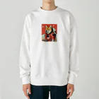 スペースドッグ・ラボのスペース柴犬探検隊 Heavyweight Crew Neck Sweatshirt