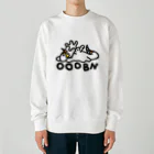 清く正しく美しくsuzuri支店のたれオオオバナ Heavyweight Crew Neck Sweatshirt