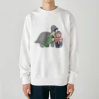 あたいのジムニーのあたいと恐竜たち Heavyweight Crew Neck Sweatshirt