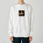 No Fishing No Life のこっそりメッセージにゃ Heavyweight Crew Neck Sweatshirt