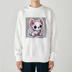 可愛いチワワグッズショップのホワイトチワワちゃん Heavyweight Crew Neck Sweatshirt