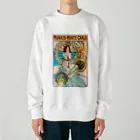 かえる商店のモナコ＝モンテカルロ by Alfons Mucha Heavyweight Crew Neck Sweatshirt