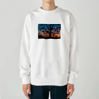 星のこどもたちの百日紅の夕景 Heavyweight Crew Neck Sweatshirt