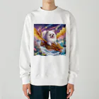 Pom-Dog'sのドラゴンと旅するポメちゃん Heavyweight Crew Neck Sweatshirt