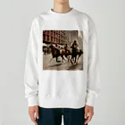 うまうまのclassic horse Heavyweight Crew Neck Sweatshirt