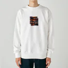 nekominaの夕日とサーファー Heavyweight Crew Neck Sweatshirt