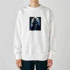 ZZRR12の「狐魔女の蒼き炎」 ： "The Azure Flames of the Fox Witch" Heavyweight Crew Neck Sweatshirt