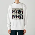 こまイヌ屋たちの十二神将ロボ２ Heavyweight Crew Neck Sweatshirt