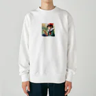 AI美女王国のドット絵のゆうこちゃん Heavyweight Crew Neck Sweatshirt