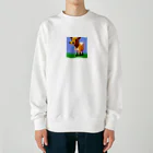 妖怪 白狐堂にようこその件の牛 Heavyweight Crew Neck Sweatshirt