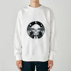 姫とすずり。の月明かりの下の湖 Heavyweight Crew Neck Sweatshirt