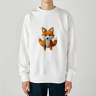 ヤマネコのフェルトのキツネ Heavyweight Crew Neck Sweatshirt