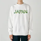 junichi-goodsのバルーン文字「JAPAN」（緑色系） ヘビーウェイトスウェット