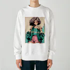 80s pop anime artの信じられないほど理不尽な学生 Heavyweight Crew Neck Sweatshirt