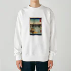 浮世絵屋の広重「冨二三十六景⑥　東都両ごく」歌川広重の浮世絵 Heavyweight Crew Neck Sweatshirt