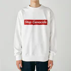 YaHabibi ShopのSTOP GENOCIDE　パレスチナ解放のためのもの ヘビーウェイトスウェット