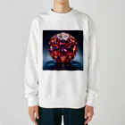 3tomo6's shopの赤い水晶 Heavyweight Crew Neck Sweatshirt