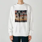 サーフサイドファッションのサンセットビーチパーム Heavyweight Crew Neck Sweatshirt