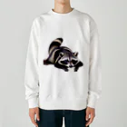 AI イラスト工房の平伏あらいぐま Heavyweight Crew Neck Sweatshirt